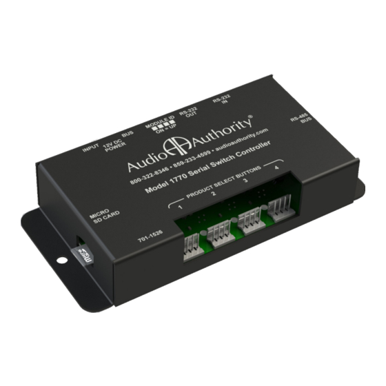 Audio Authority 1770 User Manual