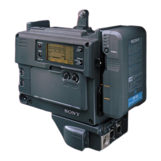 Sony DSR-1/1P Operating Instructions Manual