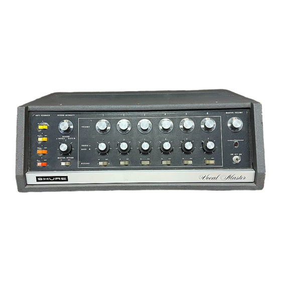 Shure Vocal Master VA 300 Operating & Service Manual