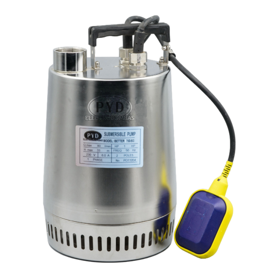PYD Electrobombas BETTER Operating And Maintenance Manual