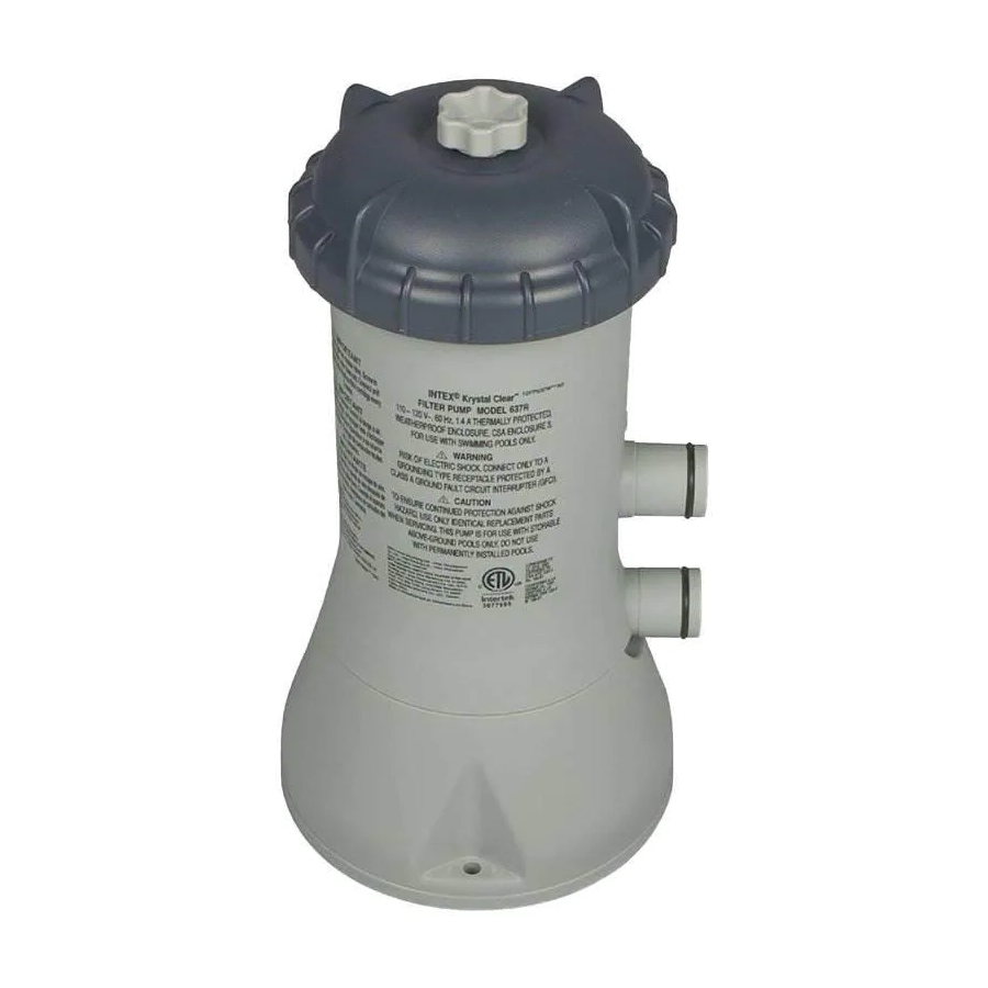 1500 GPH Pool Intex Krystal Clear Filter Pump Manual Salt Water