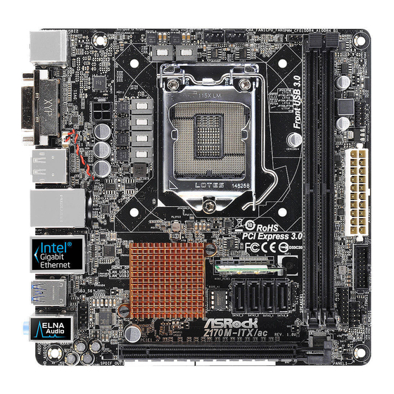 ASROCK Z170M-ITX/ac Manuals