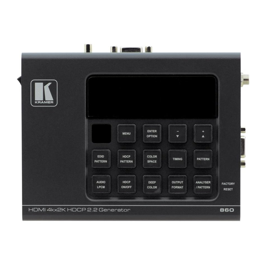 Kramer 860 User Manual