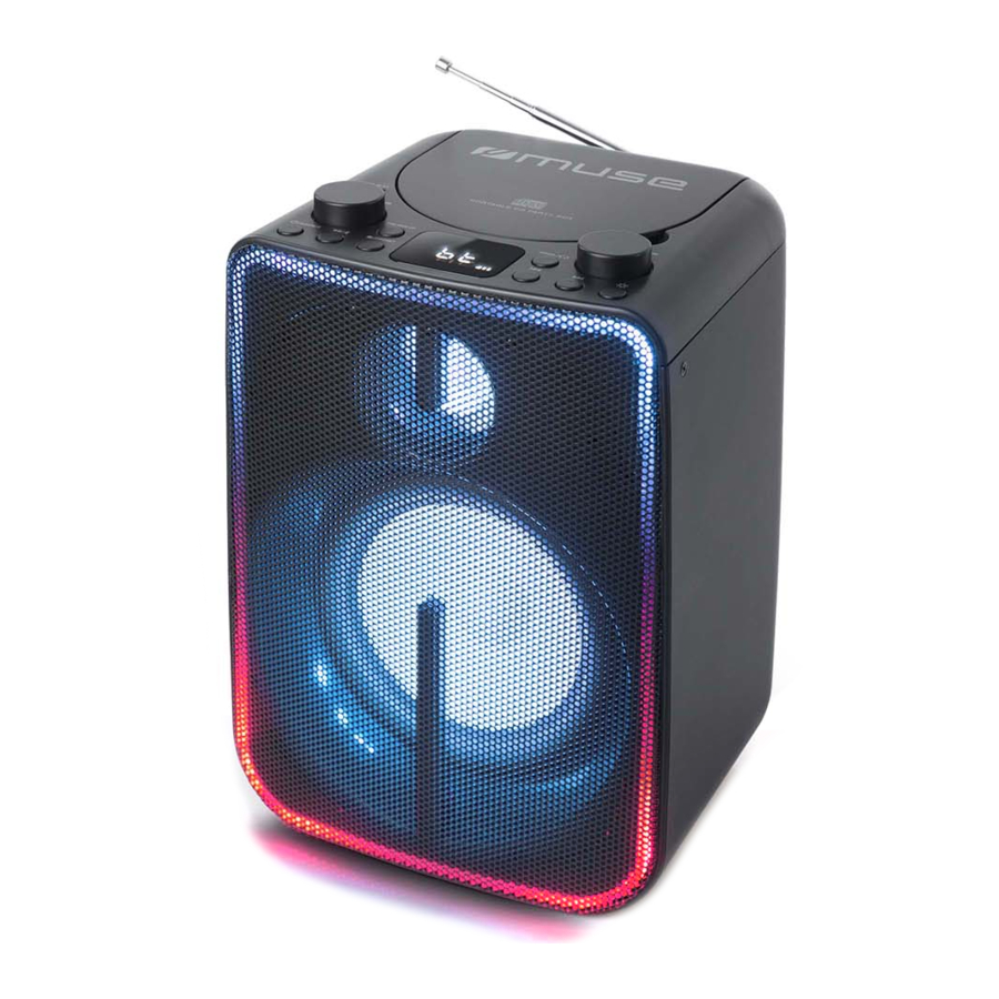 Muse M-1810 DJ - Bluettoth Box Speaker With CD And Battery Manual