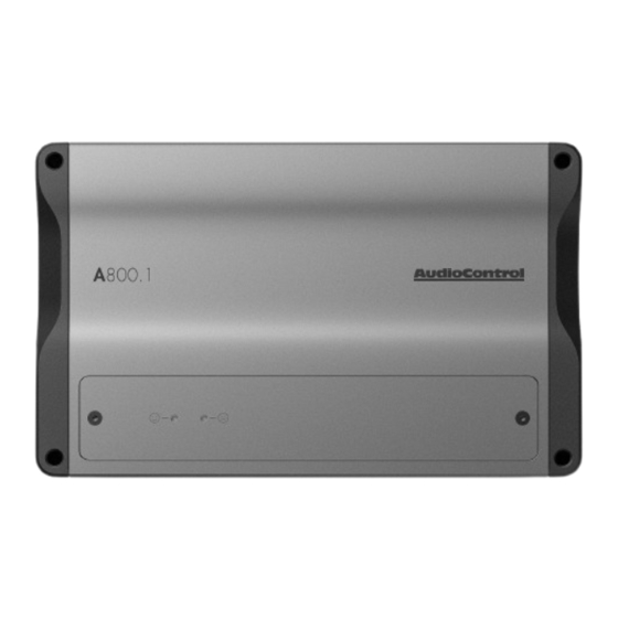 AudioControl A800.1 Quick Start Manual