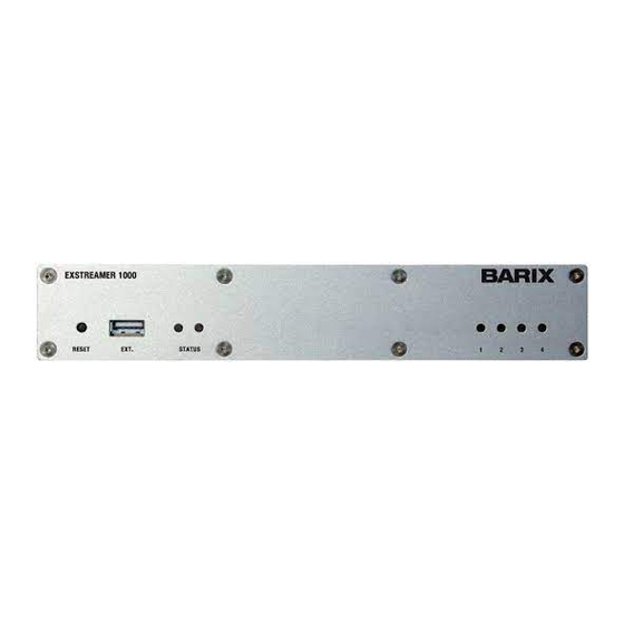 BARIX Exstreamer 1000 Product Manual