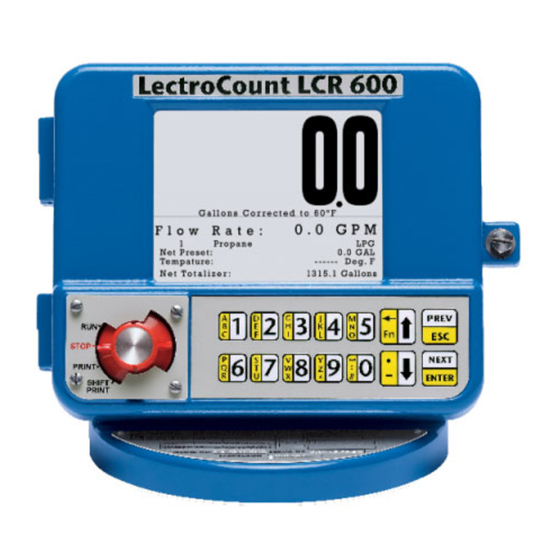 Liquid Controls LectroCount LCR 600 Installation-Parts