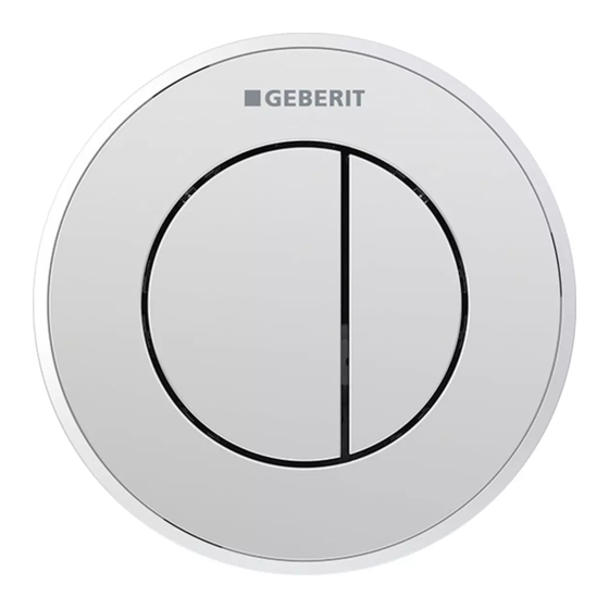 Geberit TYPE 10 Operation Manual