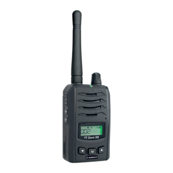 Albrecht Tectalk Duro XS Manual