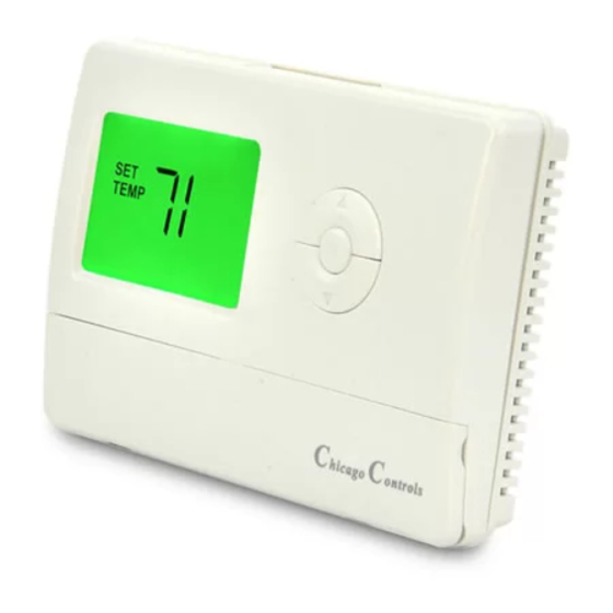 Chicago Controls Thermostats PRG7372 Owner's Manual