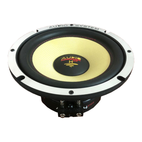 Audio System AX 165-4 EVO 2 User Manual