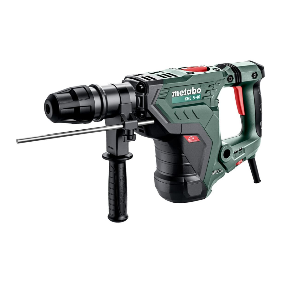 Metabo KHE 5-40, MHE 5, MH 5 - Chipping Hammer Manual