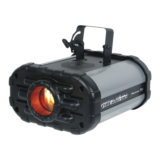 American DJ Fire Burst DMX User Instruction