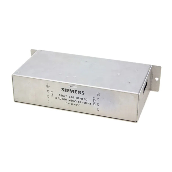 Siemens 6SE70 0EP87-0FB0 Series Operating Instructions Manual