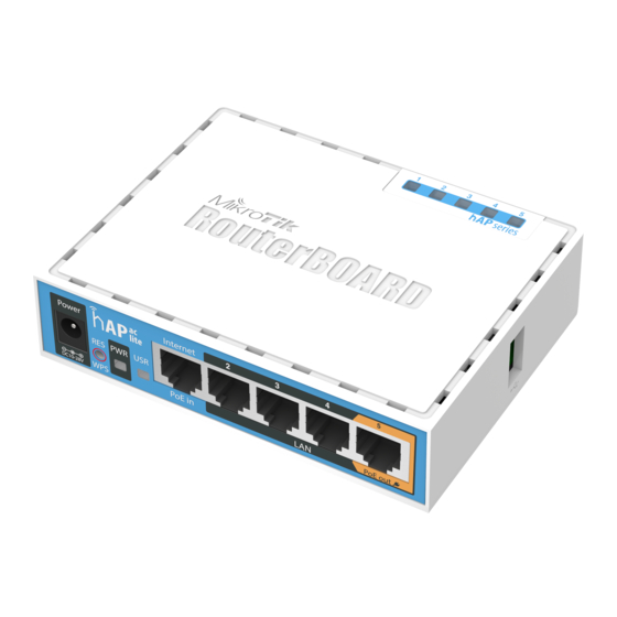 MikroTik hAP ac lite Quick Setup Manual And Warranty Information