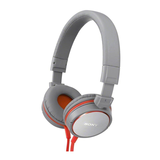 Sony MDR-ZX600 Operating Instructions
