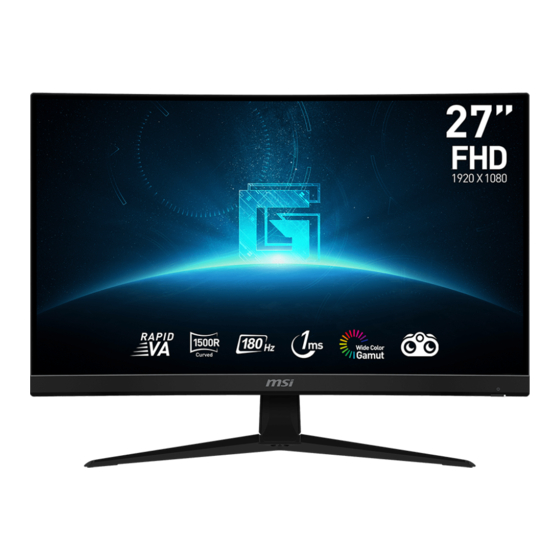 MSI G27C4 E3 User Manual