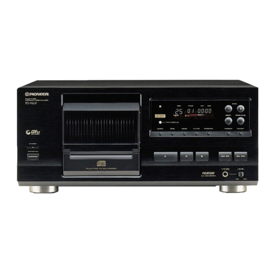 Pioneer PD-F607 Service Manual
