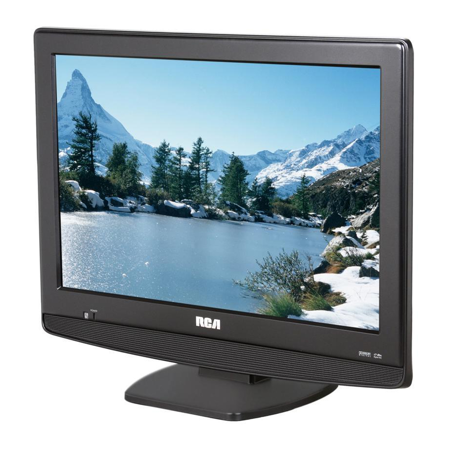 RCA L22HD32D - LCD/DVD Combo HDTV Instruction Manual