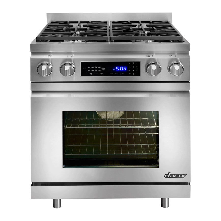 Dacor electric stove on sale top turn on