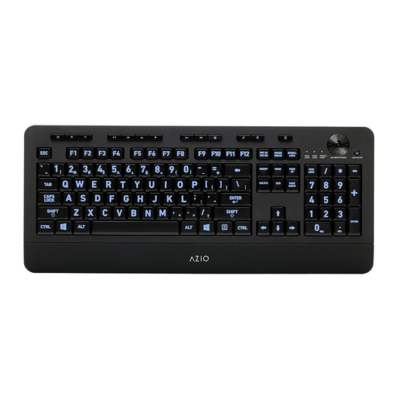 Azio vision kb506w Quick Start Manual