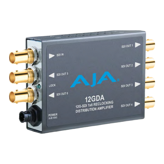 AJA 12GDA Installation And Operation Manual