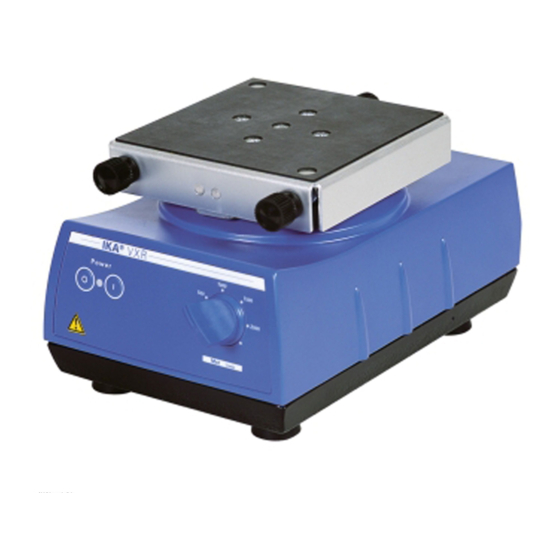 IKA Vibrax VXR basic Quick Start Manual