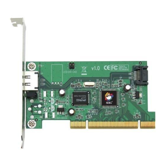 SIIG SC-SA1012-S1 Quick Installation Manual