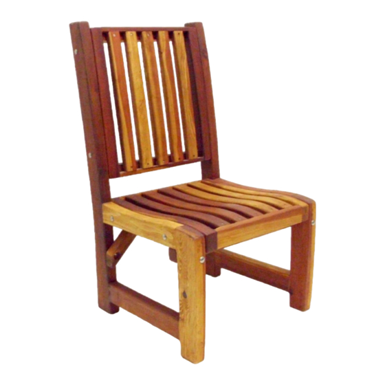 Forever Redwood RUTH REDWOOD DINING CHAIR Assembly Instructions Manual
