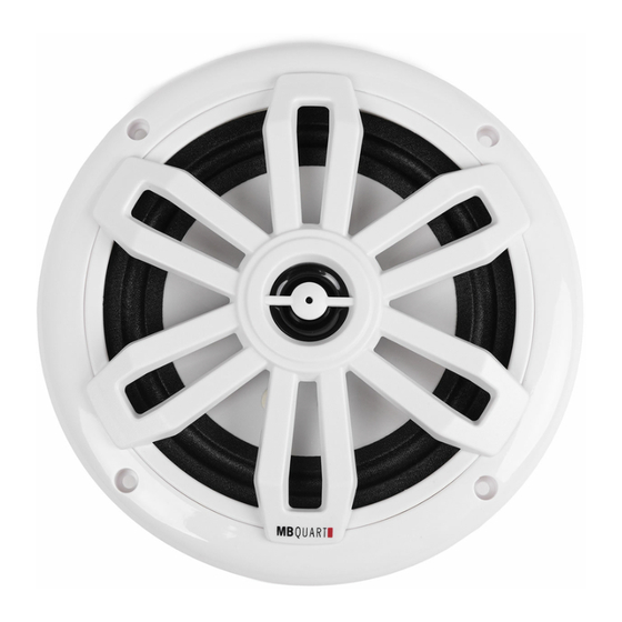 MB QUART NAUTIC NF1-116 Quick Start Installation Manual
