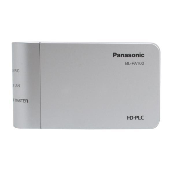 Panasonic BL-PA100KTCE Connecting Manual