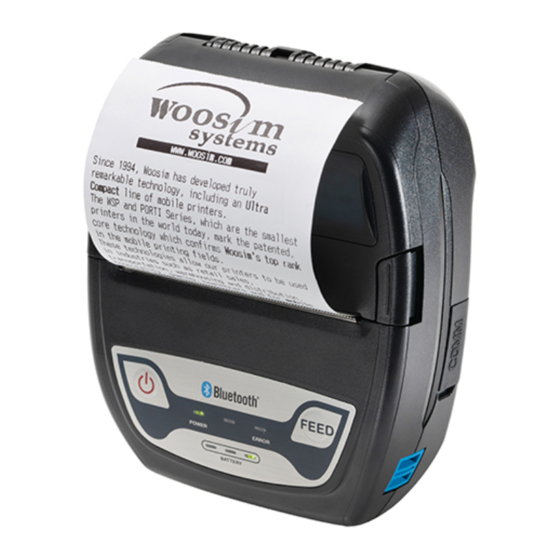 User Manuals: WOOSIM WSP-MC350 Mobile Thermal Printer