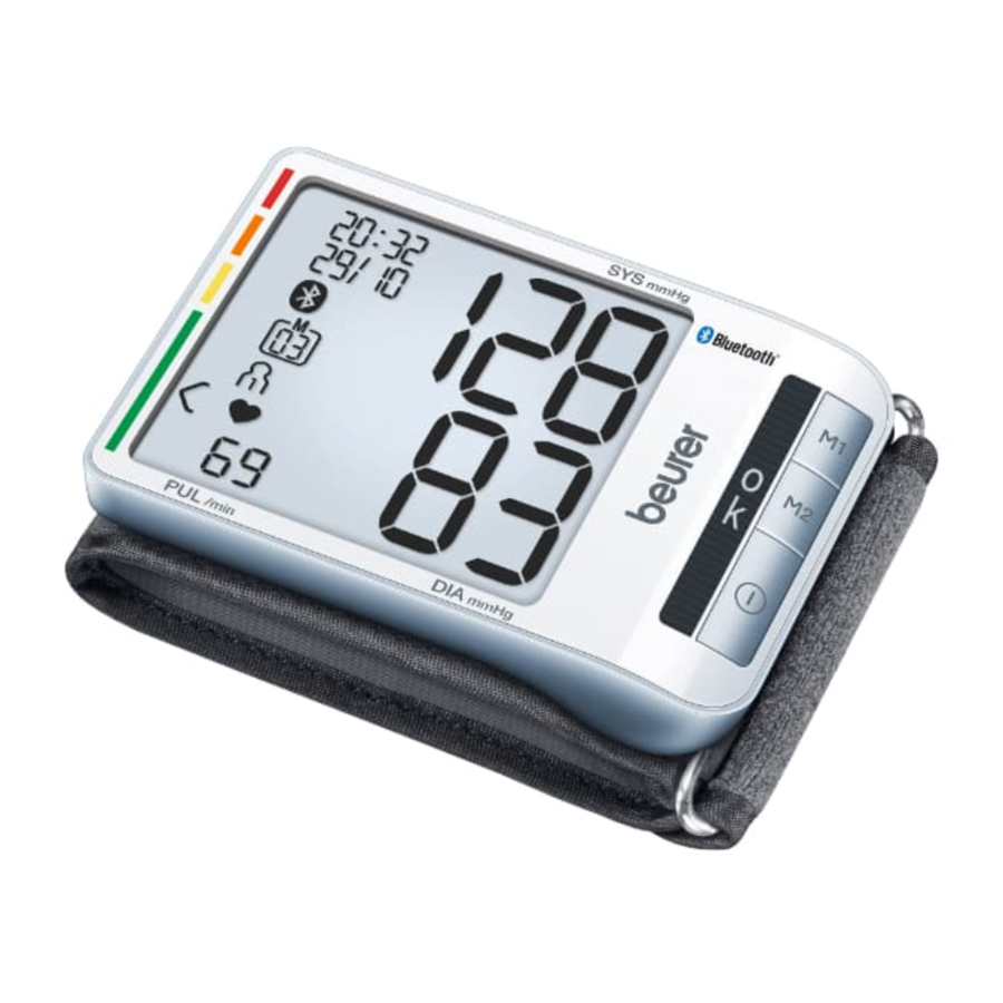 Beurer BC 85 - Bluetooth Wrist blood pressure monitor Manual