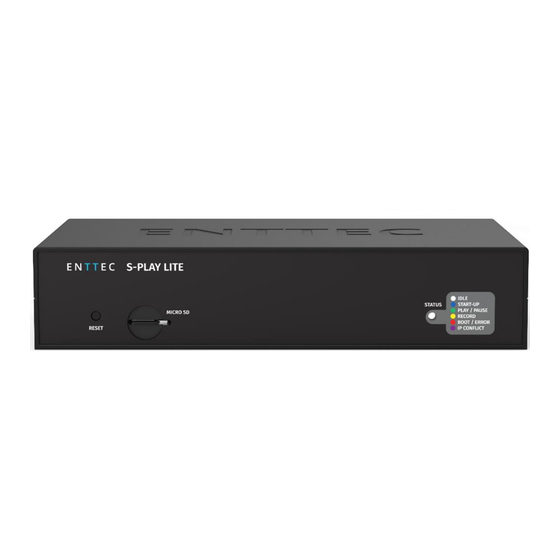 Enttec S-PLAY LITE User Manual