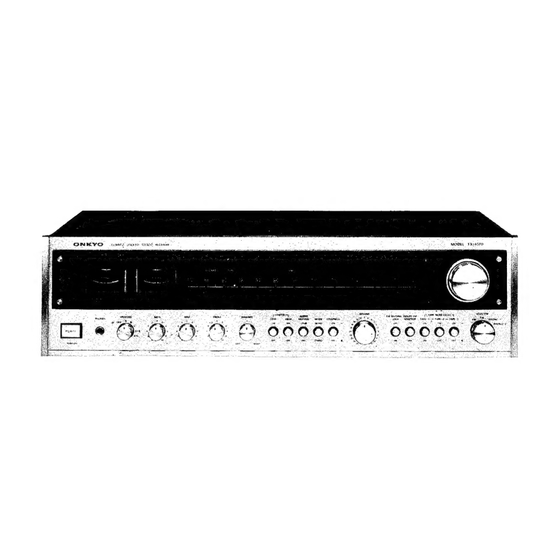 Onkyo TX-8500 Service Manual