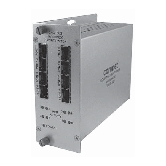 Comnet CNGE8US Series Installation And Operation Manual