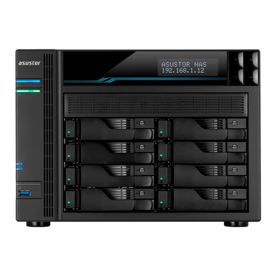 ASUSTOR AS6508T 8-Bay NAS Manuals