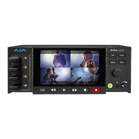 AJA Ki Pro GO2 Installation And Operation Manual