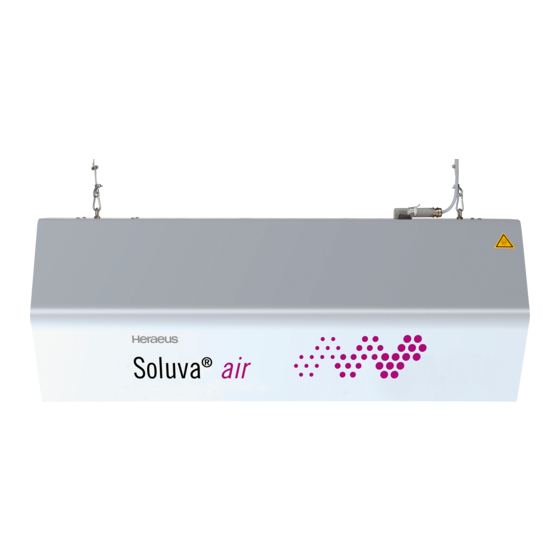 Heraeus Soluva Air M10 Manuals