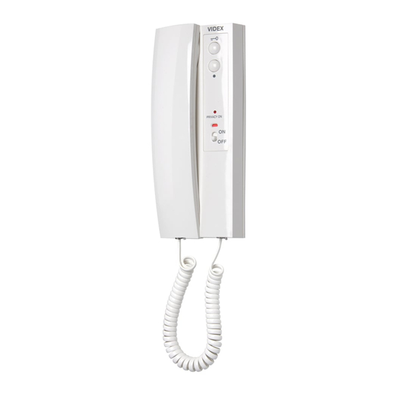 Videx 3000 Series Quick Manual