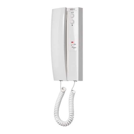 Videx 3000 Series Quick Manual