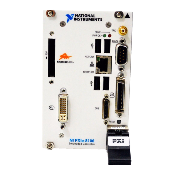 National Instruments NI PXIe-8106 User Manual
