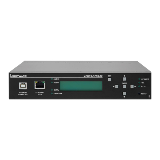 Lightware Modex-Tx Quick Start Manual