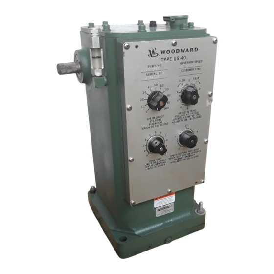 Woodward UG-8 Installation And Operation Manual