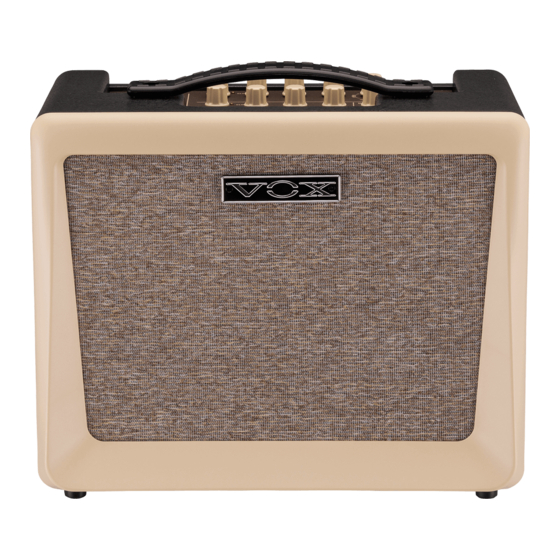 VOX Amplification VOX Ukulele 50 Owner's Manual