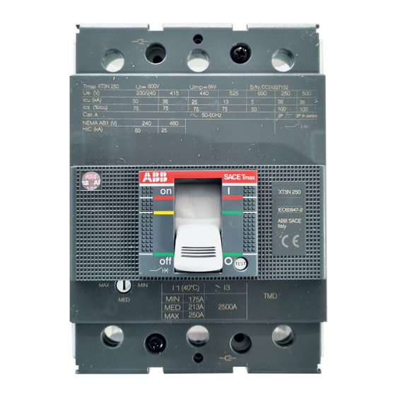 ABB Tmax XT XT3 Disassembly Instructions Manual
