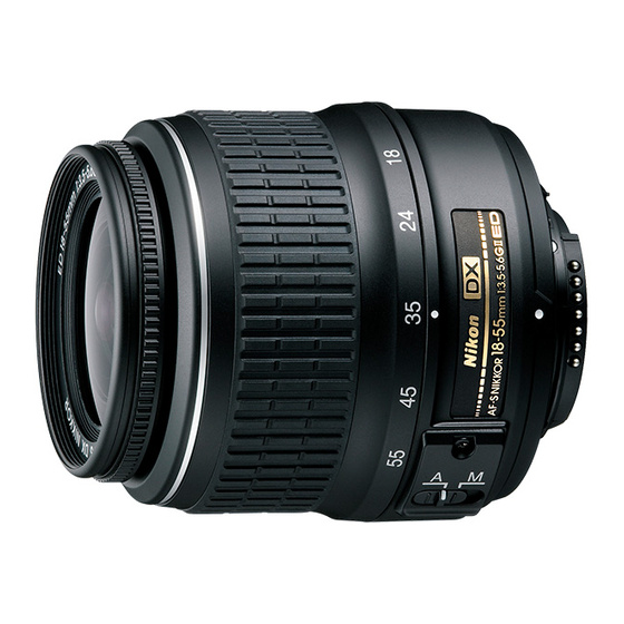 Nikon AF-S DX Zoom-Nikkor 18-55mm f/3.5-5.6G ED II Manuals