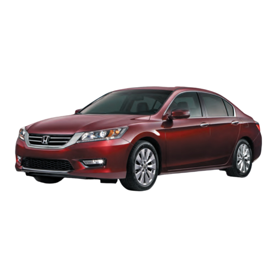 Honda 2013 Accord Sedan EX-L with Navigation Reference Manual