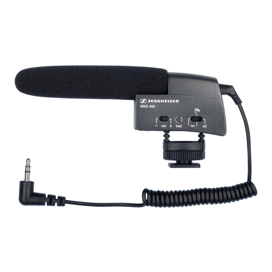 Sennheiser MKE 400 Instructions For Use Manual