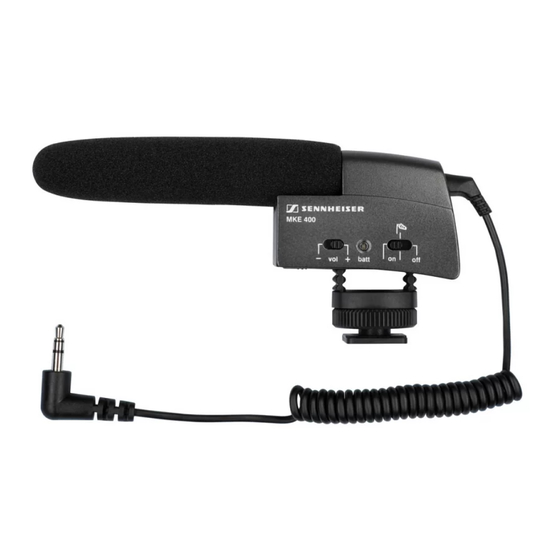 Sennheiser MKE 400 Instructions For Use Manual